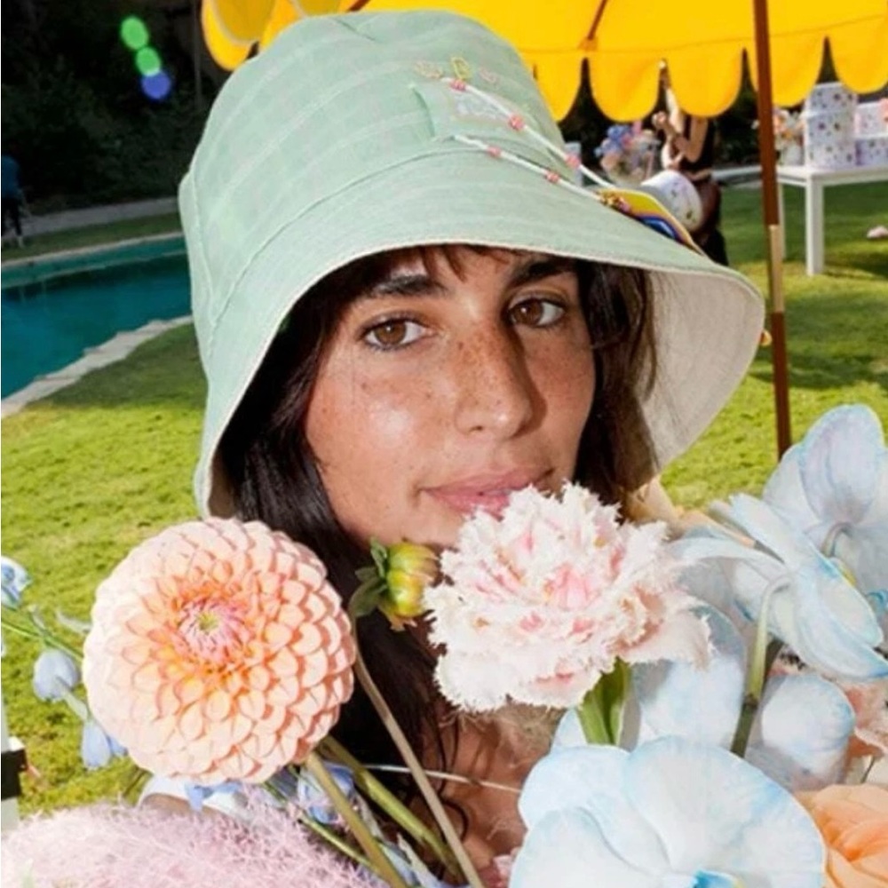 NWT Lack of Color x Devon Lee Carlson Green Plaid DIY Bucket Hat Reversible 2021